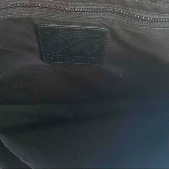 Coach Signature Hudson Commuter Laptop Messenger Bag Black Leather Luggage Tags - Picture 8 of 15